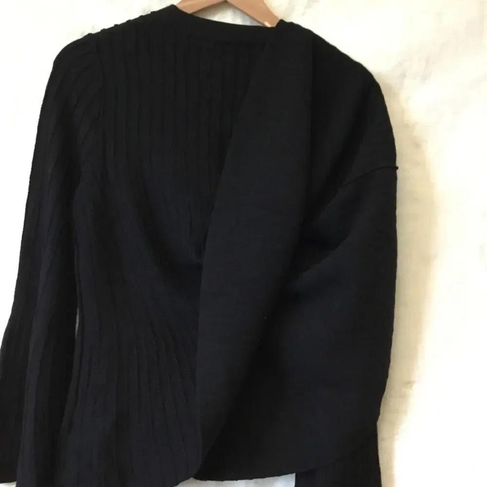 COS Black Wool Texture Stripe Sweater - Picture 15 of 16